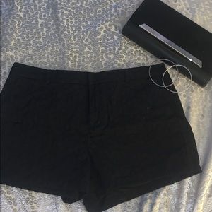 Elle Black Embroidered Shorts